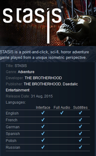 STASIS Steam - Click Image to Close